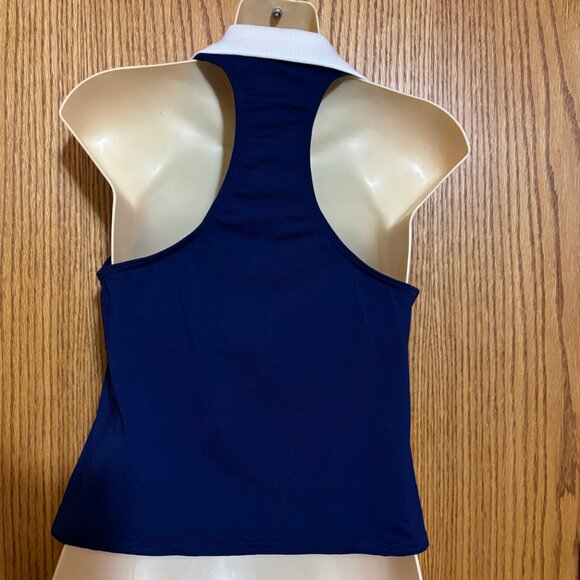 VTG Lands' End Beach Living Separates Sz. 6 NWT Collared Blue Swim Top - Picture 3 of 4